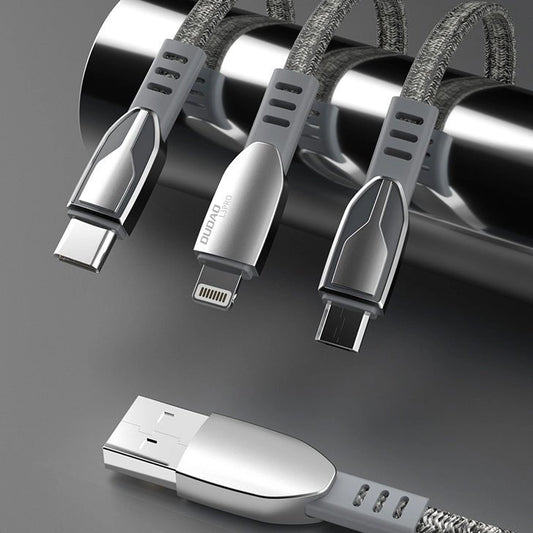 Dudao geflochtenes USB-Kabel - Micro-USB 5 A 1 m grau (L3PROM grau)