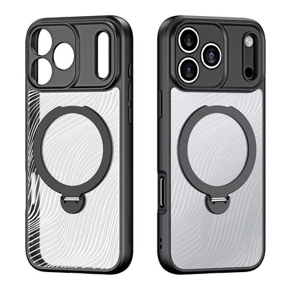 Dux Ducis Aimo Mag Case mit Magnetring und Ständer für iPhone 17 Pro Max - Schwarz