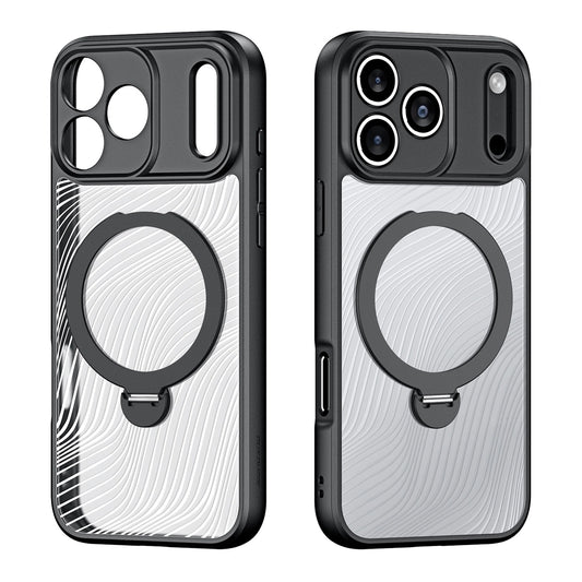 Dux Ducis Aimo Mag Case mit Magnetring und Ständer für iPhone 17 Pro Max - Schwarz