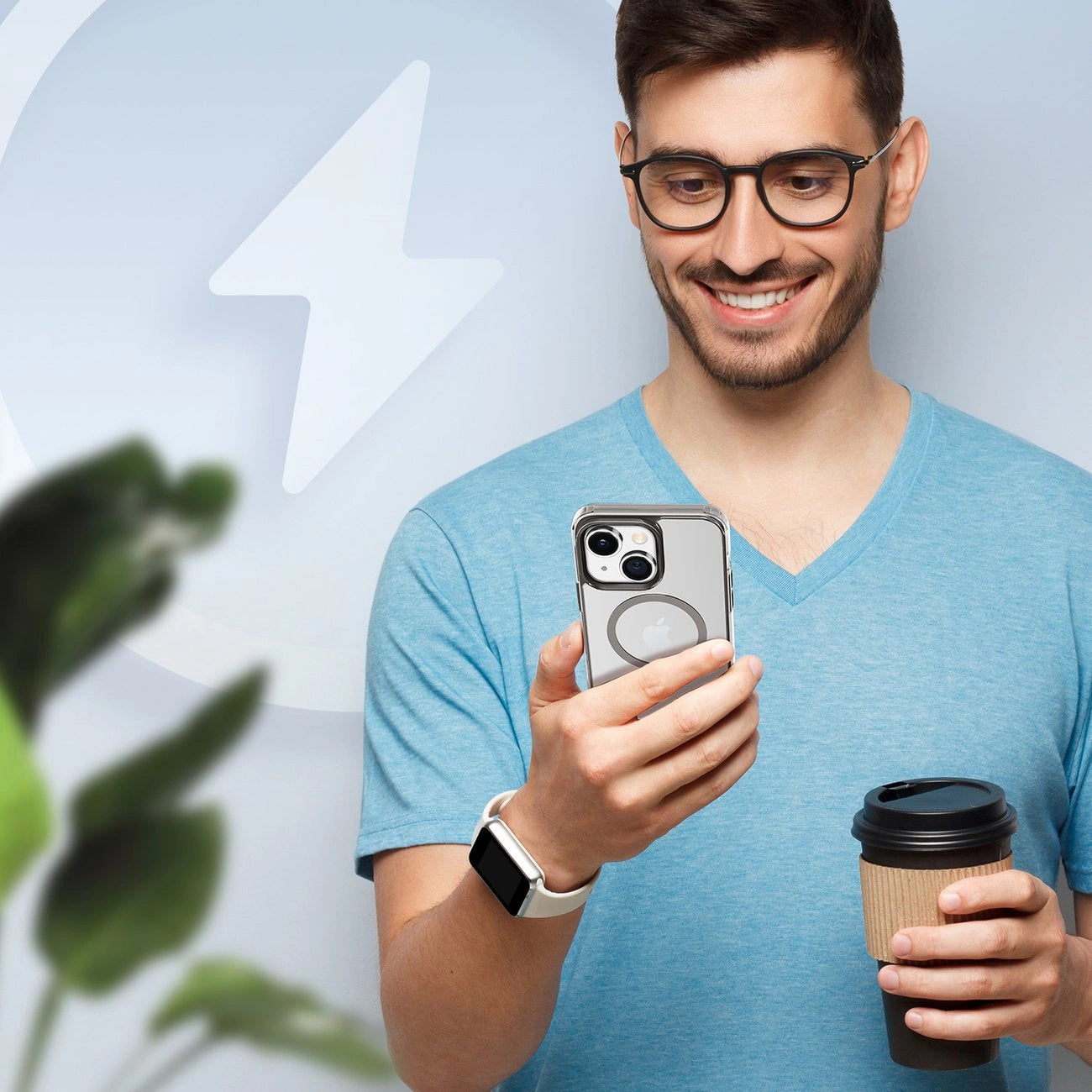 Dux Ducis Clin2 Hülle für iPhone 14 Plus magnetische Hülle MagSafe grau