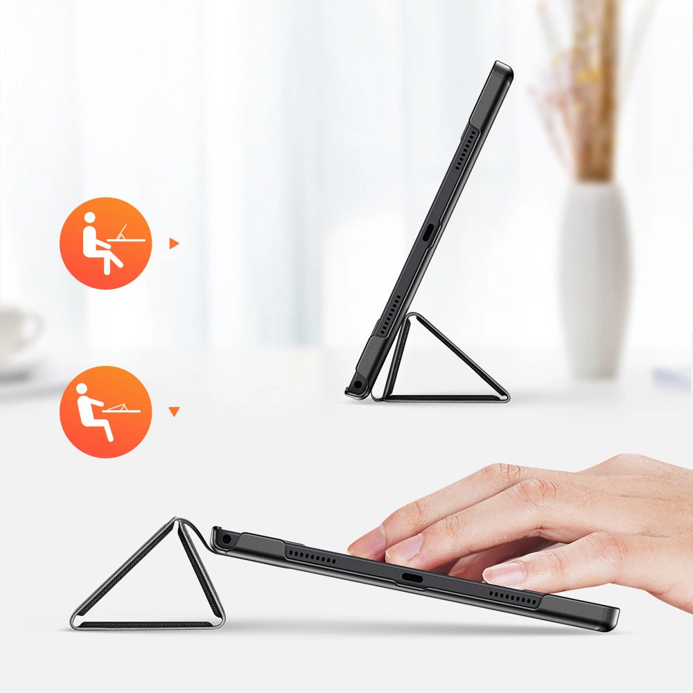 Dux Ducis Domo Klappbare Tablet-Hülle mit Smart-Sleep-Funktion, Ständer für Samsung Galaxy Tab A8 10,5'' 2021, Schwarz