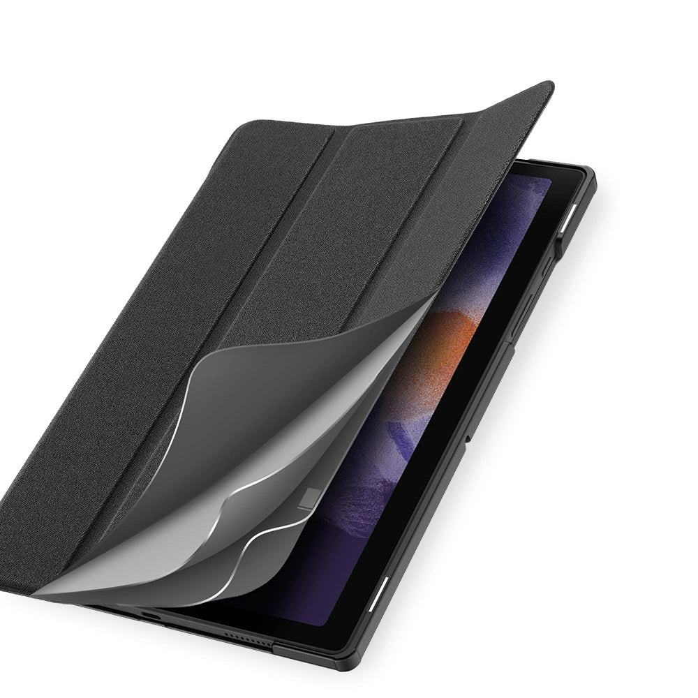 Dux Ducis Domo Klappbare Tablet-Hülle mit Smart-Sleep-Funktion, Ständer für Samsung Galaxy Tab A8 10,5'' 2021, Schwarz