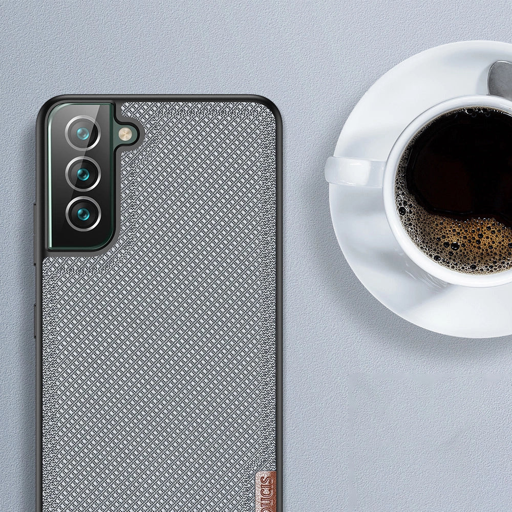 Dux Ducis Fino Hülle aus Nylonmaterial für Samsung Galaxy S22+ (S22 Plus) blau