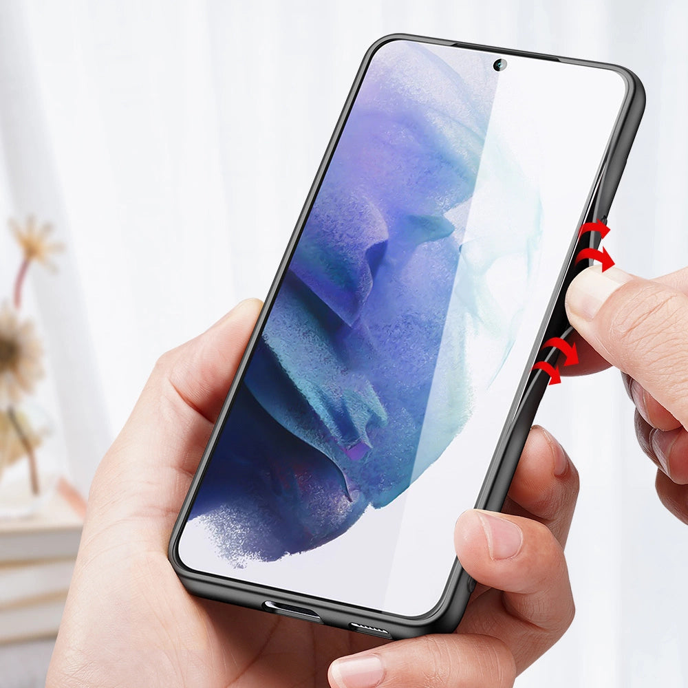 Dux Ducis Fino Hülle aus Nylonmaterial für Samsung Galaxy S22+ (S22 Plus) blau