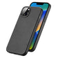 Dux Ducis Grit Ledertasche für iPhone 14 Plus Elegante Kunstlederhülle (MagSafe-kompatibel) Schwarz