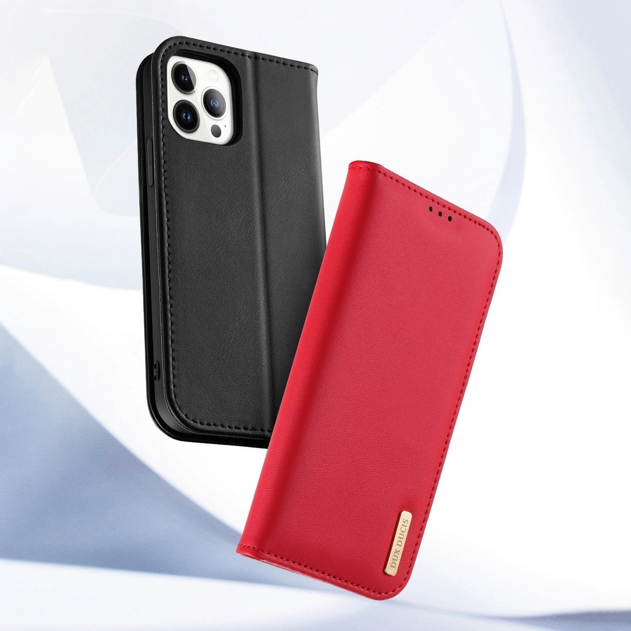 Dux Ducis Hivo echt Leder booktype case schutzhülle aufklappbare hülle für iPhone 14 Pro Max braun