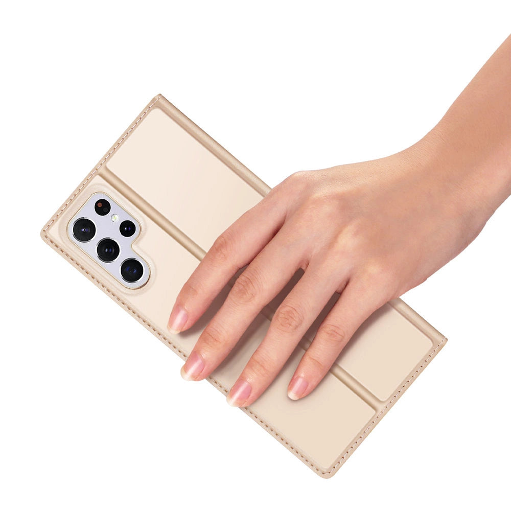 Dux Ducis Skin Pro booktype case schutzhülle aufklappbare hülle für Samsung Galaxy S22 Ultra golden