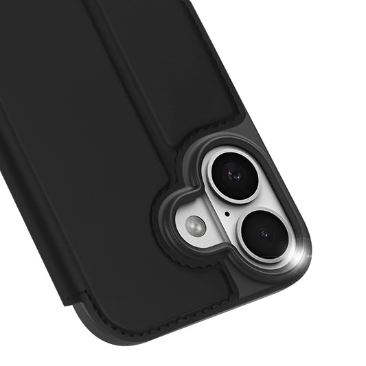 Dux Ducis Skin Pro iPhone 17 Hülle mit Flip und Kartenfach - Schwarz