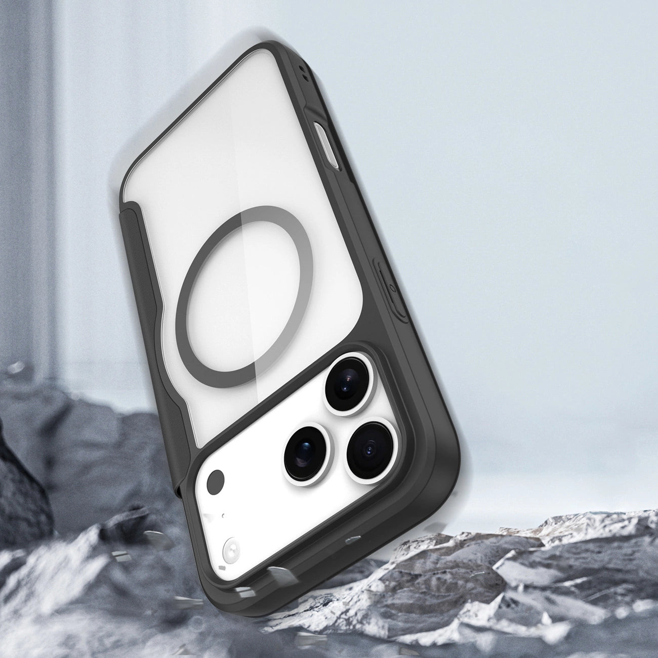 Dux Ducis Skin X Pro Hülle für iPhone 17 Pro mit Wallet, MagSafe kompatibel - Schwarz