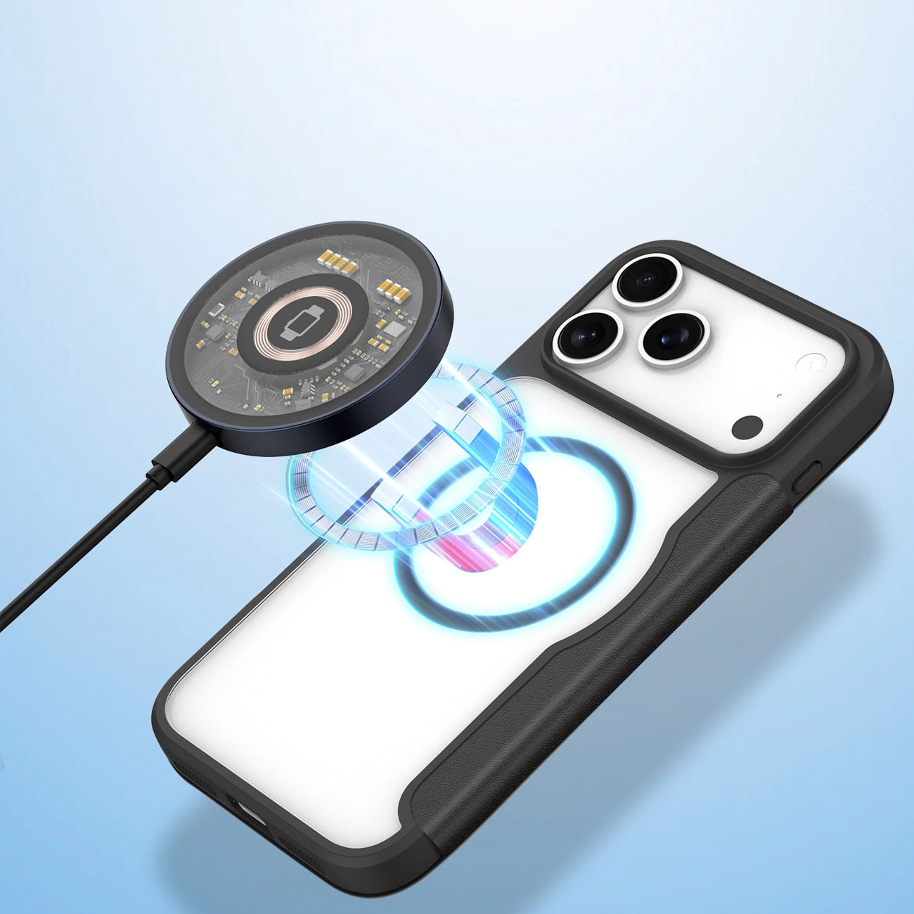 Dux Ducis Skin X Pro Hülle für iPhone 17 Pro mit Wallet, MagSafe kompatibel - Schwarz