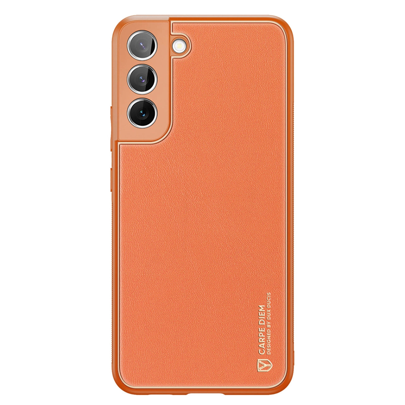 Dux Ducis Yolo elegante Hülle aus ökologischem Leder für Samsung Galaxy S22+ (S22 Plus) orange