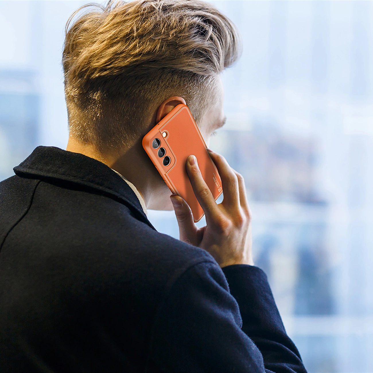 Dux Ducis Yolo elegante Hülle aus ökologischem Leder für Samsung Galaxy S22+ (S22 Plus) orange