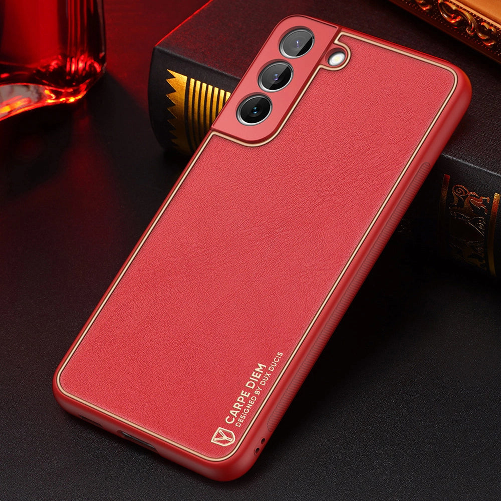 Dux Ducis Yolo elegante Hülle aus ökologischem Leder für Samsung Galaxy S22+ (S22 Plus) rot