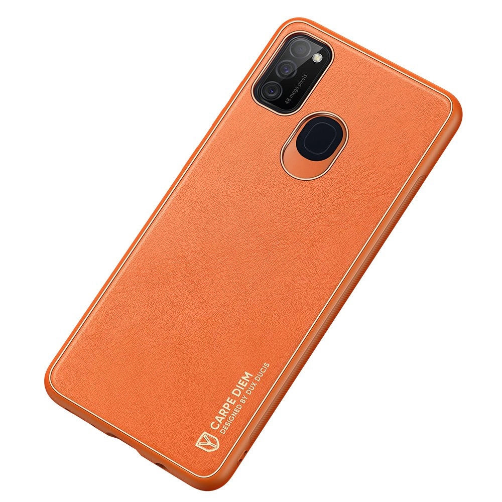Dux Ducis Yolo elegantes Cover aus ökologischem Leder für Samsung Galaxy M30s orange