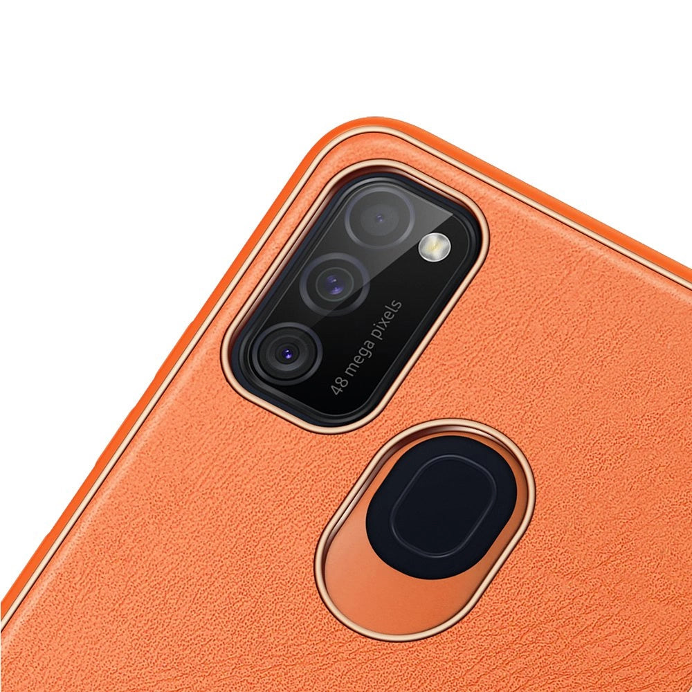 Dux Ducis Yolo elegantes Cover aus ökologischem Leder für Samsung Galaxy M30s orange