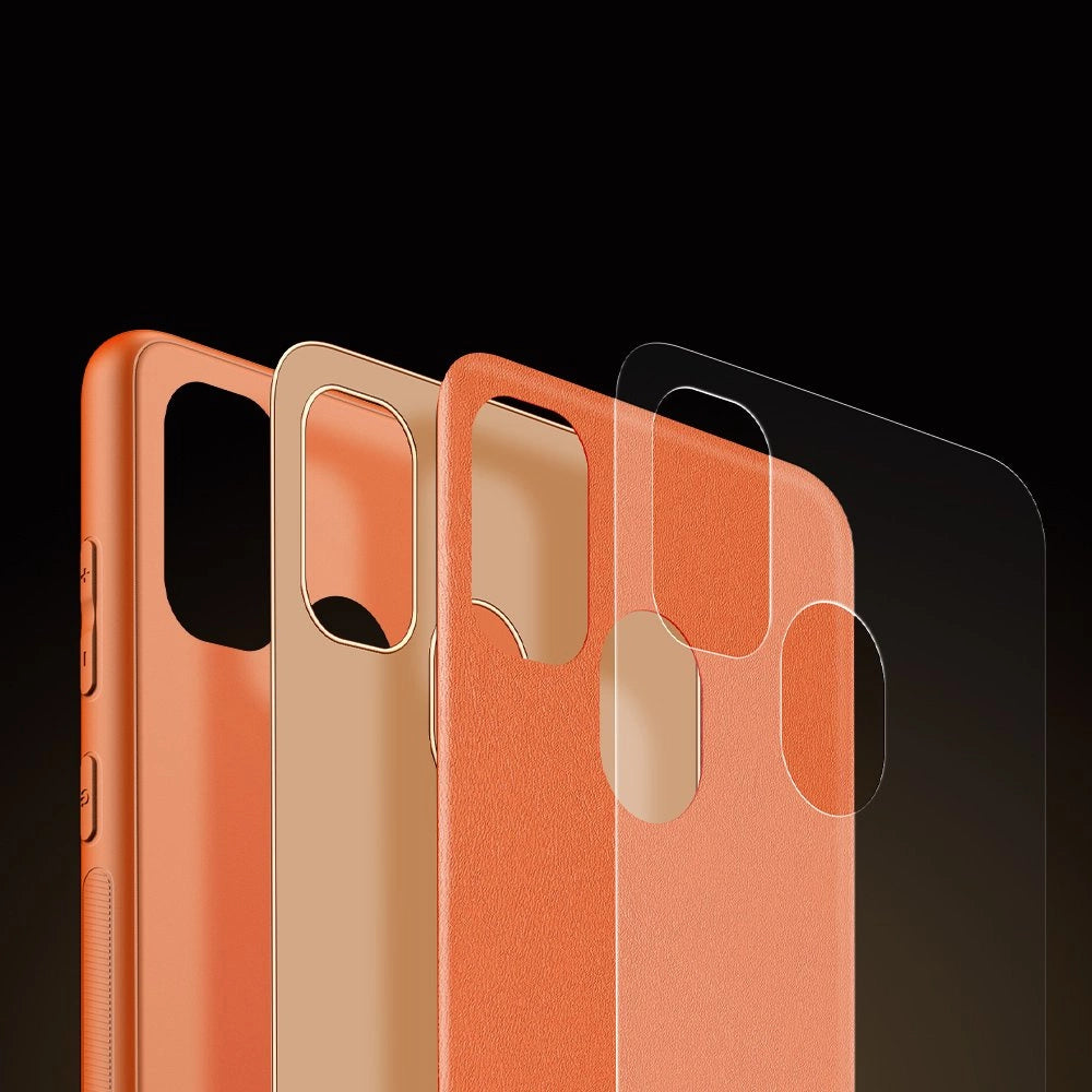 Dux Ducis Yolo elegantes Cover aus ökologischem Leder für Samsung Galaxy M30s orange