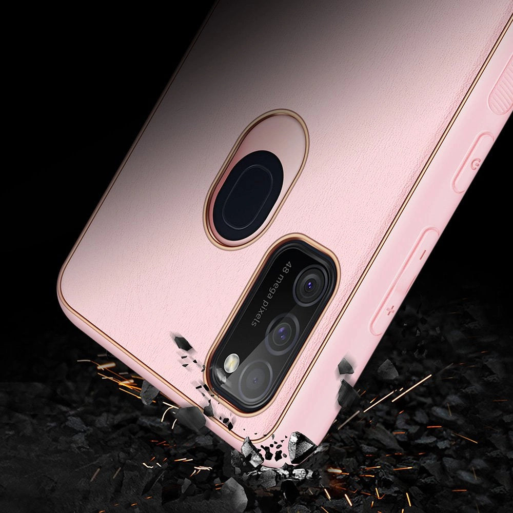 Dux Ducis Yolo elegantes Cover aus ökologischem Leder für Samsung Galaxy M30s pink
