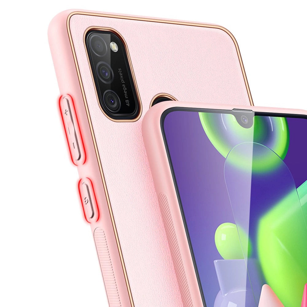 Dux Ducis Yolo elegantes Cover aus ökologischem Leder für Samsung Galaxy M30s pink