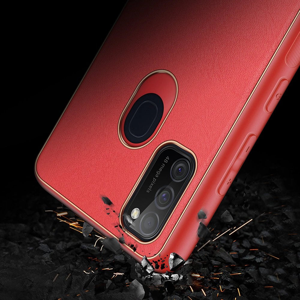 Dux Ducis Yolo elegantes Cover aus ökologischem Leder für Samsung Galaxy M30s rot