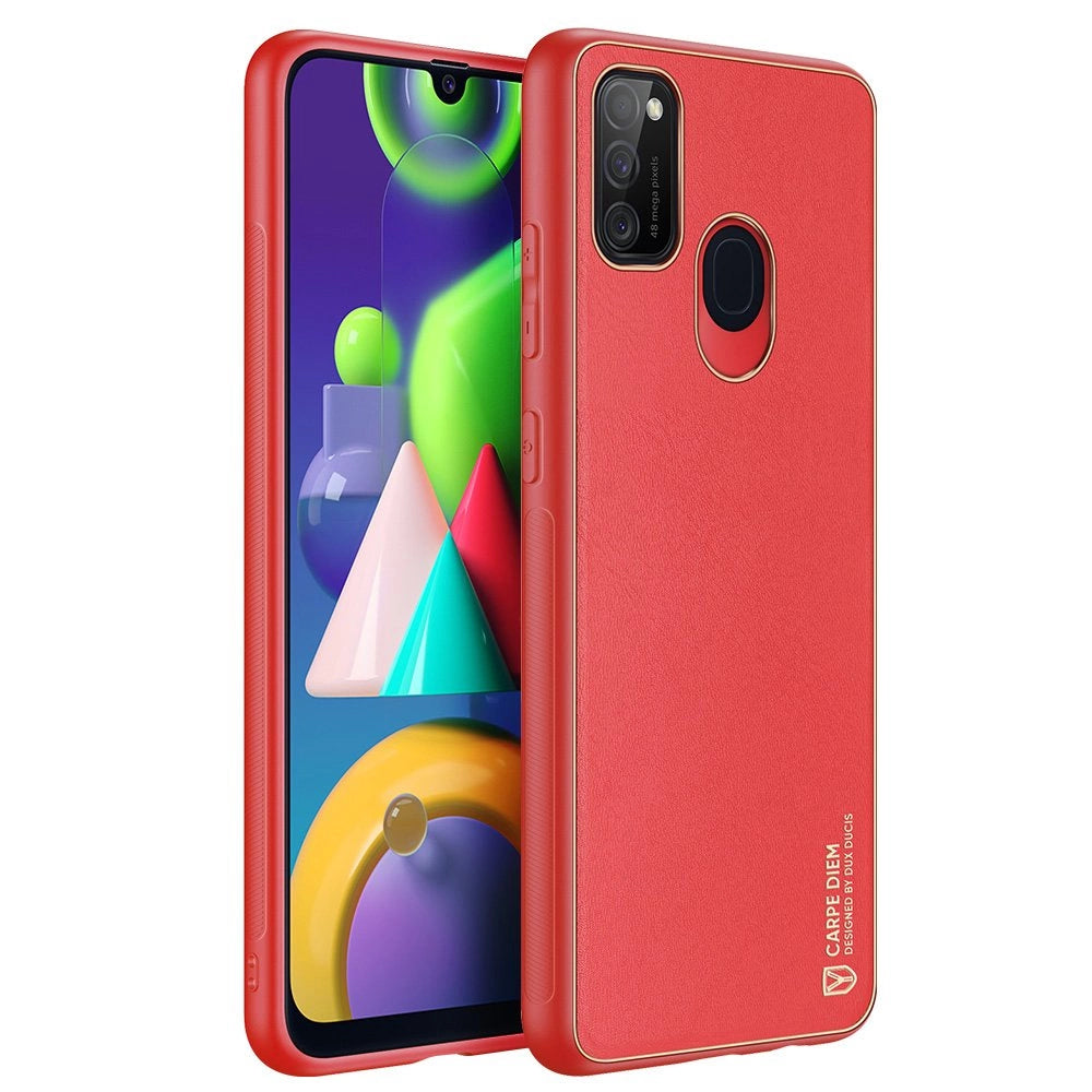 Dux Ducis Yolo elegantes Cover aus ökologischem Leder für Samsung Galaxy M30s rot