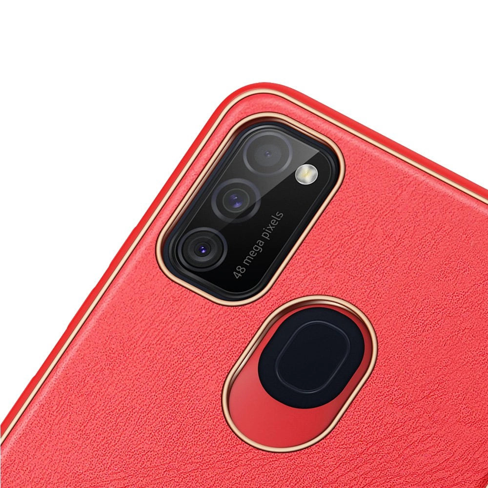 Dux Ducis Yolo elegantes Cover aus ökologischem Leder für Samsung Galaxy M30s rot