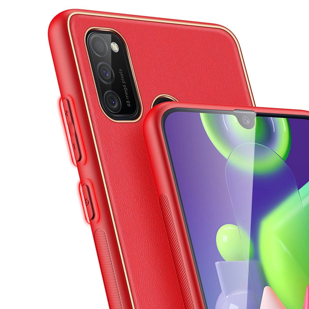 Dux Ducis Yolo elegantes Cover aus ökologischem Leder für Samsung Galaxy M30s rot