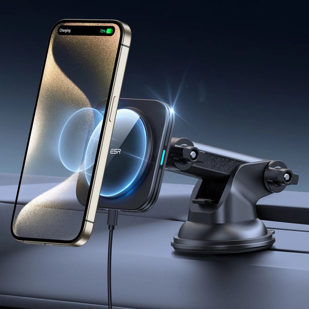 ESR Halolock Magnetische MagSafe QI2 15W Autohalterung - Schwarz