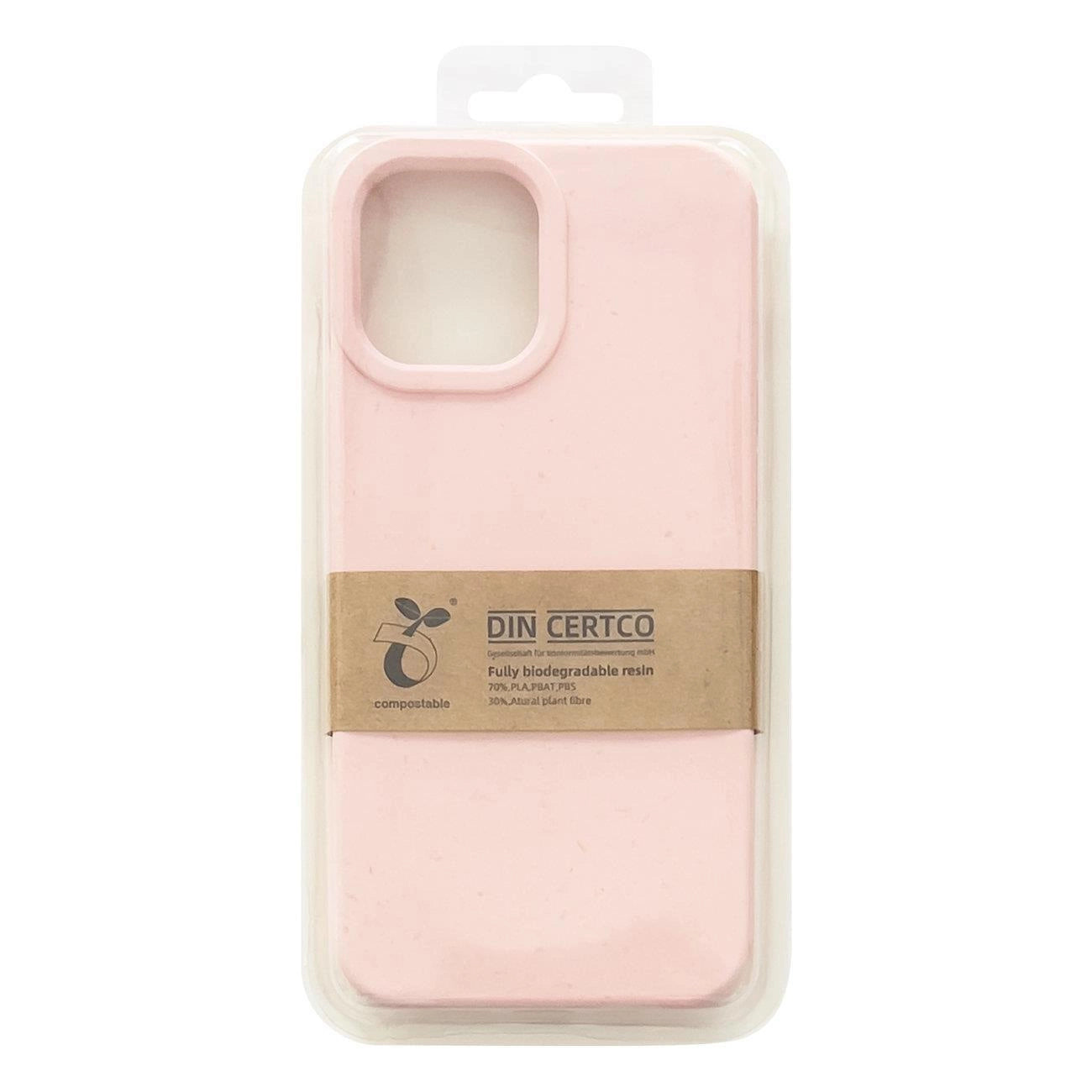Eco Case Hülle für iPhone 14 Pro Silikonhülle abbaubar rosa