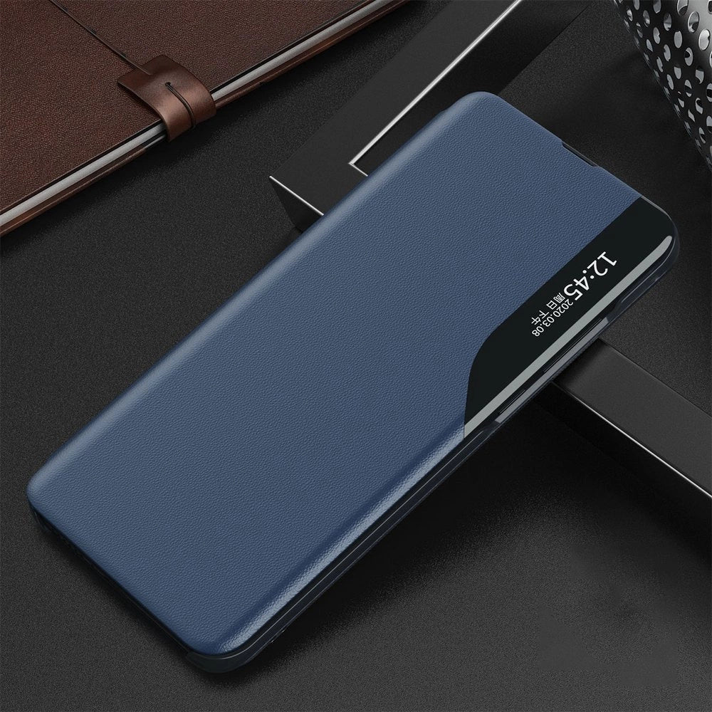 Eco Leather View Case booktype case schutzhülle aufklappbare hülle Samsung Galaxy A72 4G blau