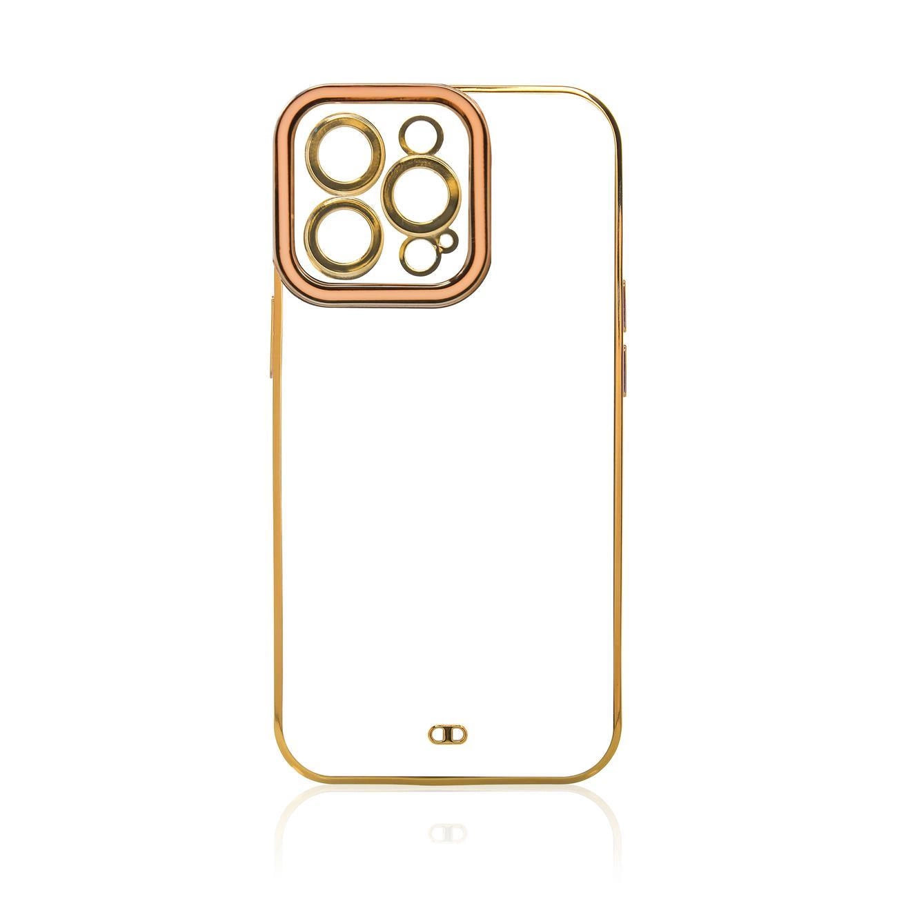 Fashion Case Hülle für Samsung Galaxy A12 5G Gold Frame Gel Cover Gold