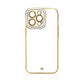 Fashion Case Hülle für Samsung Galaxy A13 5G Gold Frame Gel Cover Weiß