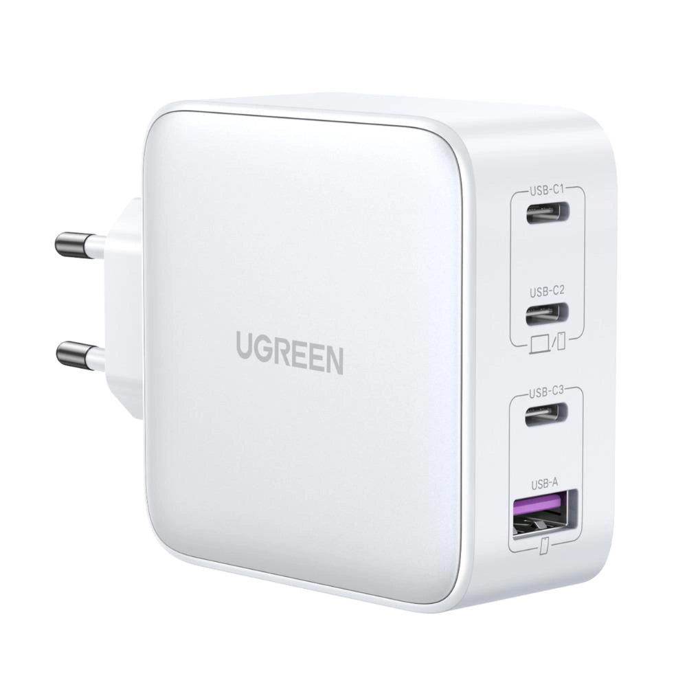 GaN-Schnellladegerät 3xUSB C / USB 100W PPS Ugreen CD226 - weiß