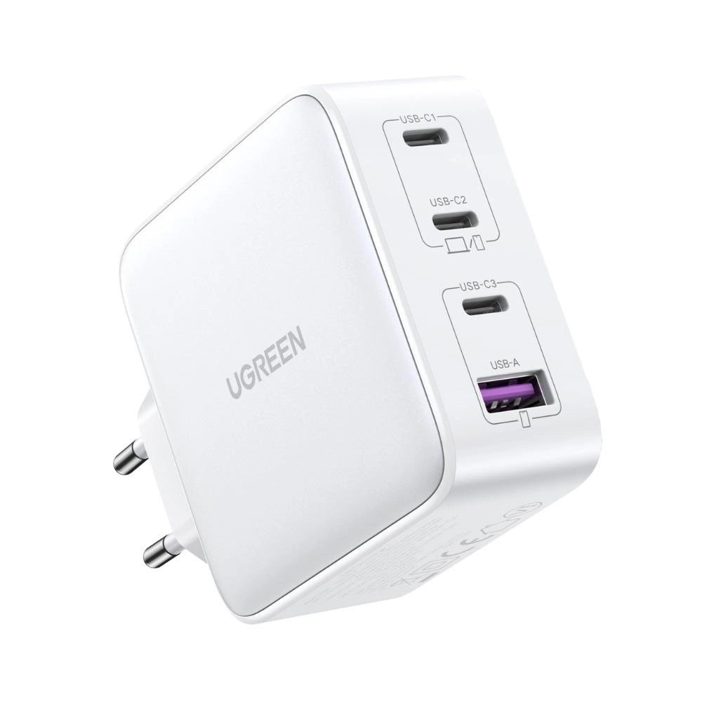 GaN-Schnellladegerät 3xUSB C / USB 100W PPS Ugreen CD226 - weiß
