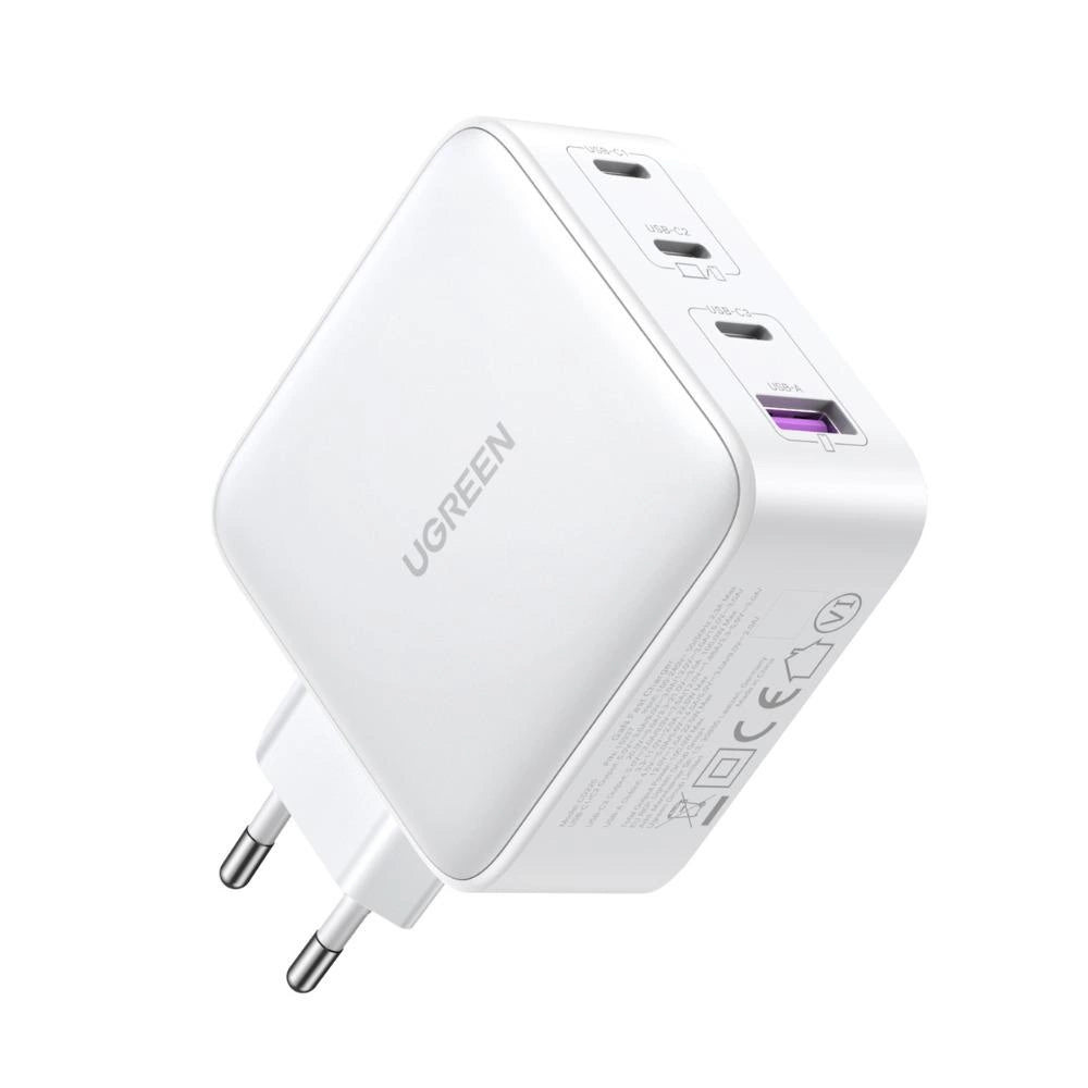 GaN-Schnellladegerät 3xUSB C / USB 100W PPS Ugreen CD226 - weiß