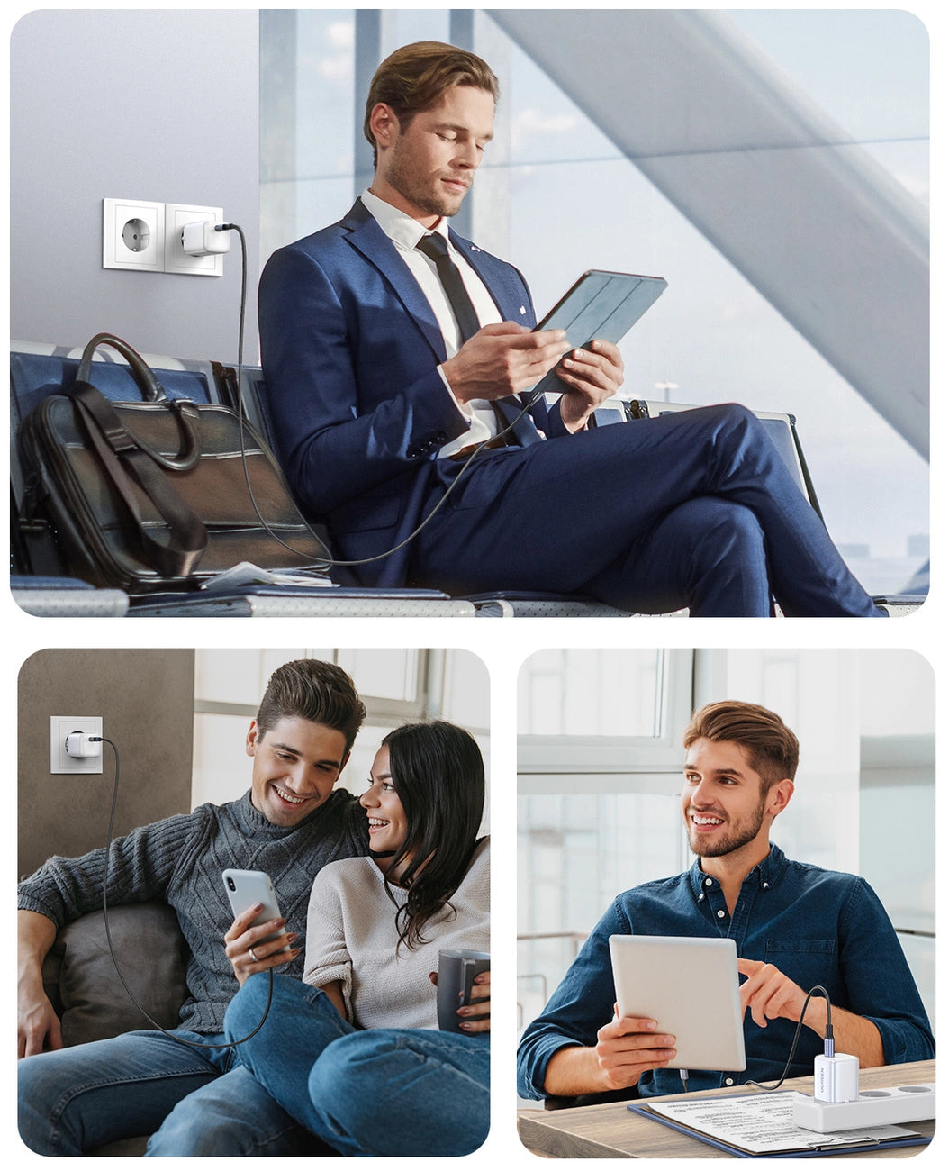 GaN USB C 30W PD Ugreen Nexode Mini Schnellladegerät - Weiß