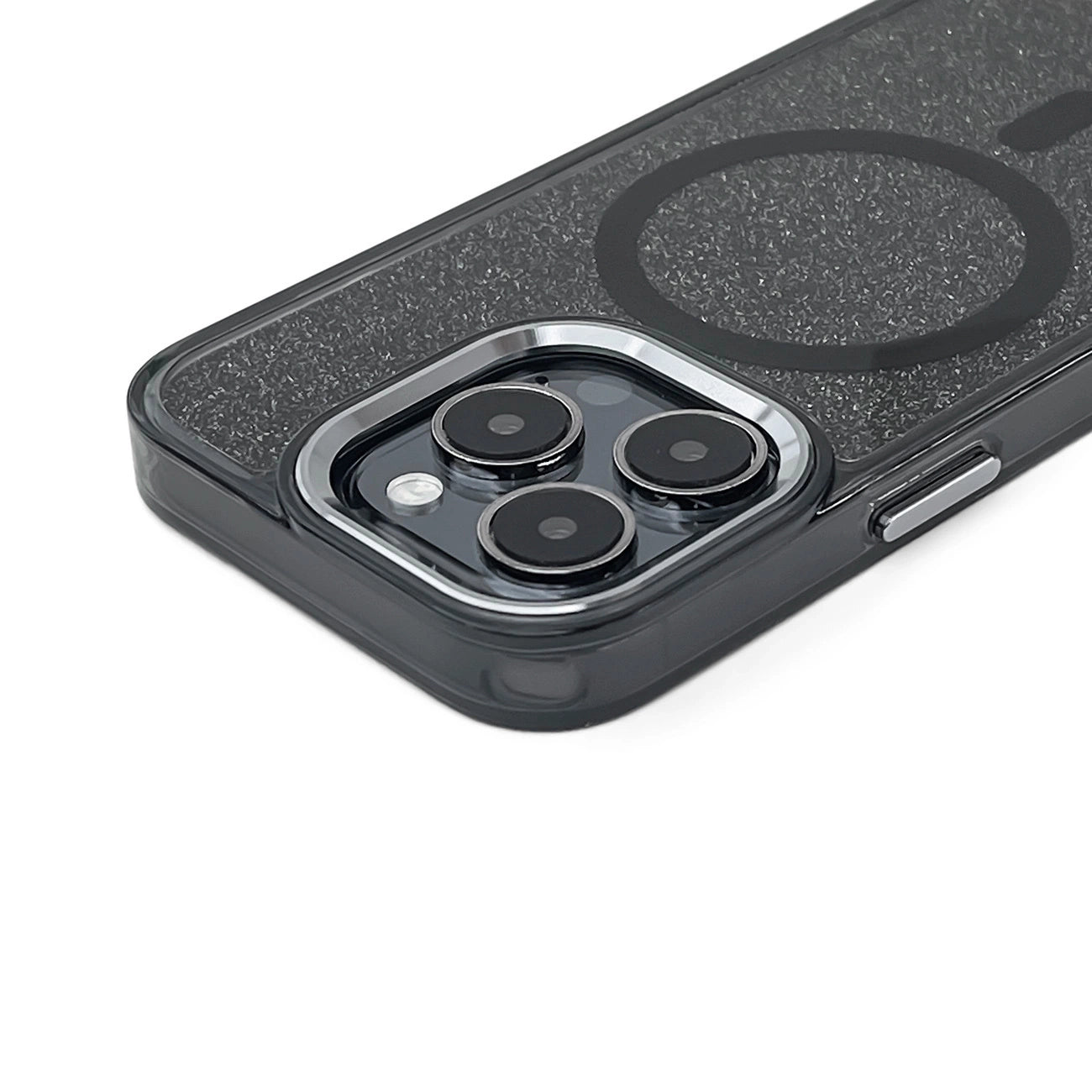 Glitter Case MagSafe Kompatibel für iPhone 17 Pro - Schwarz