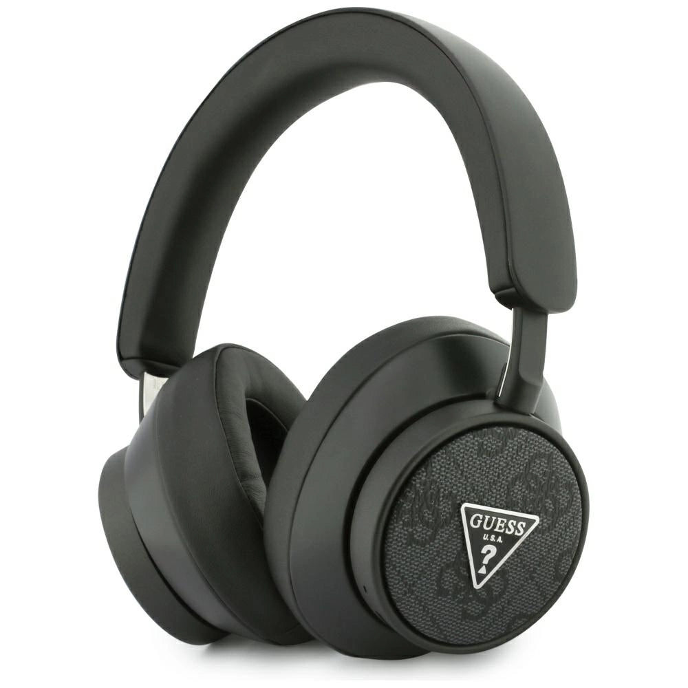 Guess 4G Bluetooth-Over-Ear-Kopfhörer mit Dreieck-Logo – Schwarz