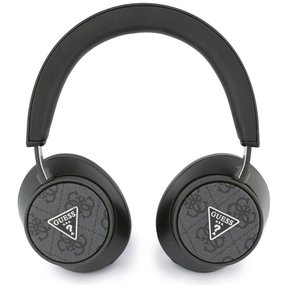 Guess 4G Bluetooth-Over-Ear-Kopfhörer mit Dreieck-Logo – Schwarz
