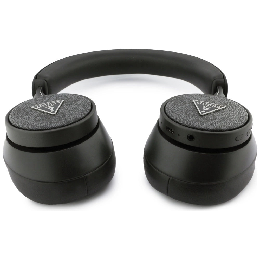 Guess 4G Bluetooth-Over-Ear-Kopfhörer mit Dreieck-Logo – Schwarz
