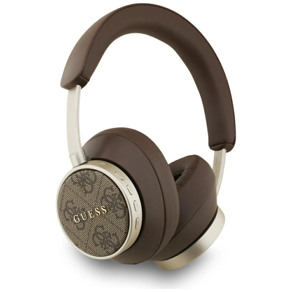 Guess Bluetooth 4G Classic Logo Kabellose On-Ear-Kopfhörer – Braun
