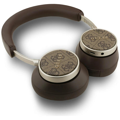 Guess Bluetooth 4G Classic Logo Kabellose On-Ear-Kopfhörer – Braun