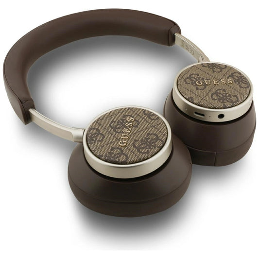 Guess Bluetooth 4G Classic Logo Kabellose On-Ear-Kopfhörer – Braun