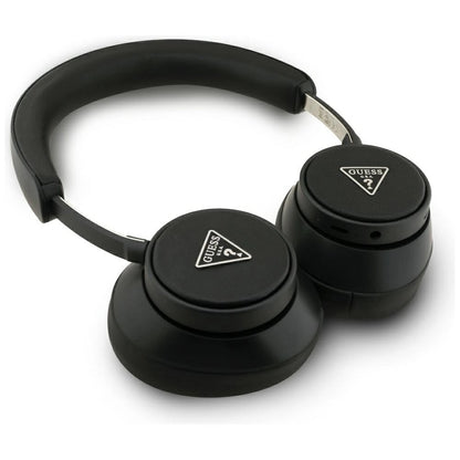 Guess Bluetooth ENC On-Ear-Kopfhörer mit Saffiano-Dreieckslogo – Schwarz
