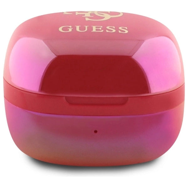 Guess Bluetooth-Kopfhörer GUTWSJ144ESF TWS + Dock Fuchsia/Fuschia Iridescent 4G Gedrucktes Logo