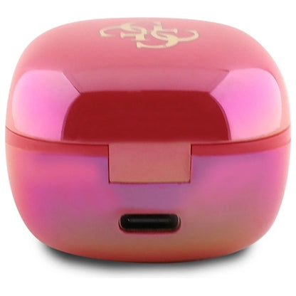 Guess Bluetooth-Kopfhörer GUTWSJ144ESF TWS + Dock Fuchsia/Fuschia Iridescent 4G Gedrucktes Logo