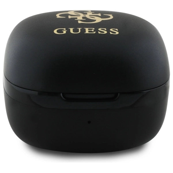 Guess Bluetooth-Kopfhörer GUTWSJ144ESK TWS + Dockingstation schwarz/schwarz schillerndes 4G-gedrucktes Logo