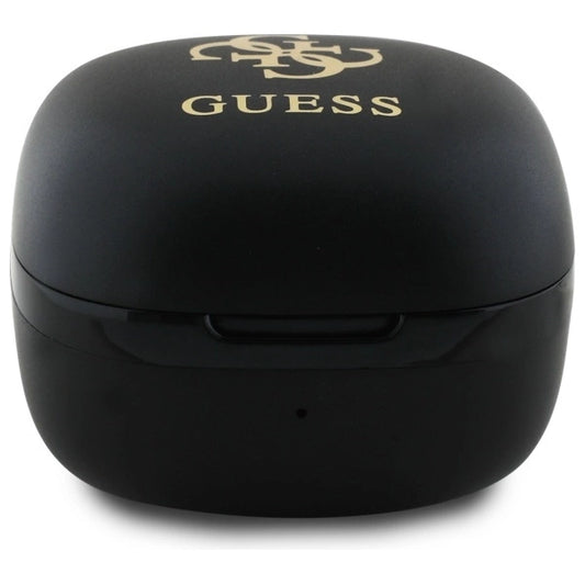 Guess Bluetooth-Kopfhörer GUTWSJ144ESK TWS + Dockingstation schwarz/schwarz schillerndes 4G-gedrucktes Logo