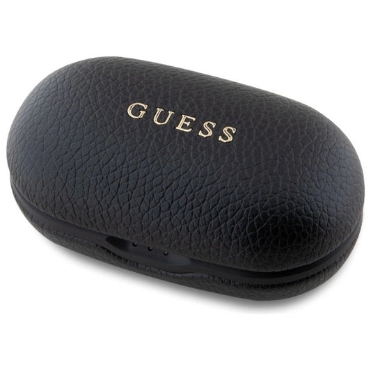 Guess Bluetooth-Kopfhörer GUTWSPGTSPSK TWS + Dockingstation schwarz/schwarz genarbtes klassisches Logo