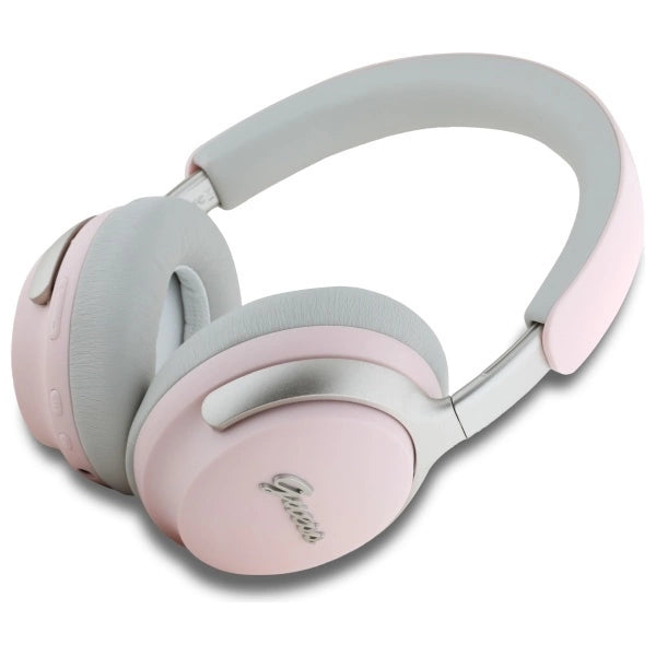 Guess Bluetooth-On-Ear-Kopfhörer ANC/ENC GUBHC22PSBCSMP rosa/rosa DB Metal Script Logo