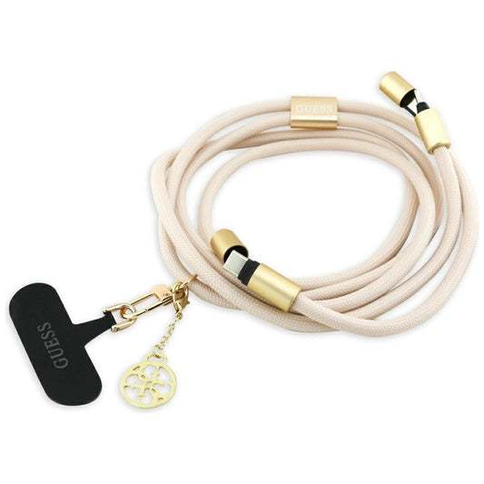 Guess CBDY 4G Charm USB-C / USB-C Kabel 150cm - Beige
